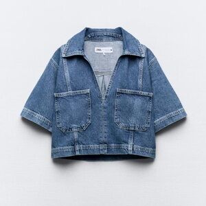 Cropped Denim Zara Top